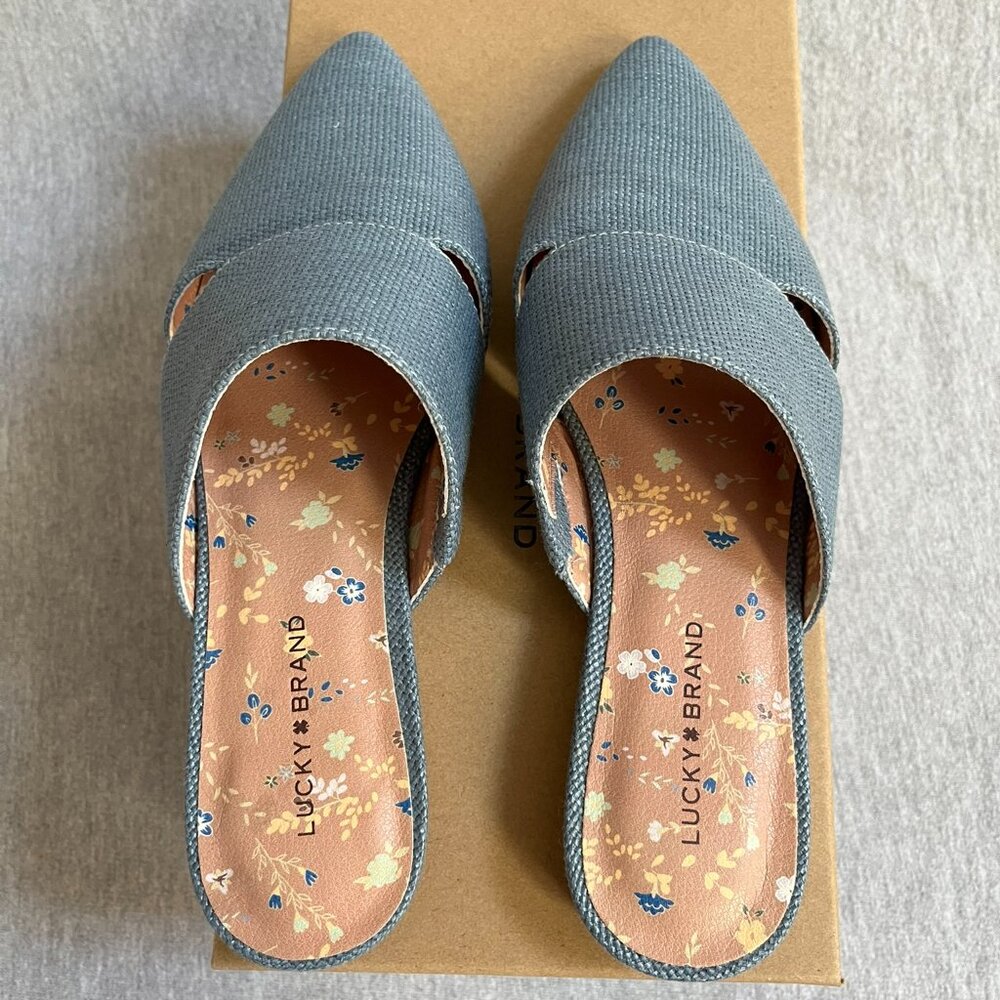 Lucky Brand Blue Slip-on Mules. Never Worn. Size 7.5 US | 38 EU - Picture 2 of 12